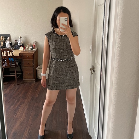 Little tweed dress with pauna glass shells 0P - Picture 7 of 8